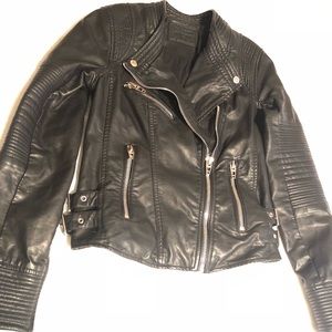 BLANKNYC Vegan faux leather moto Jacket